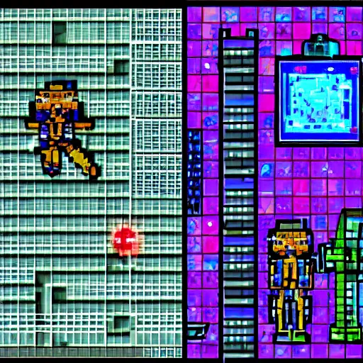 Image similar to cyberpunk protagonist, point - and - click adventure game, lucas arts adventure, pixelart, spritesheet