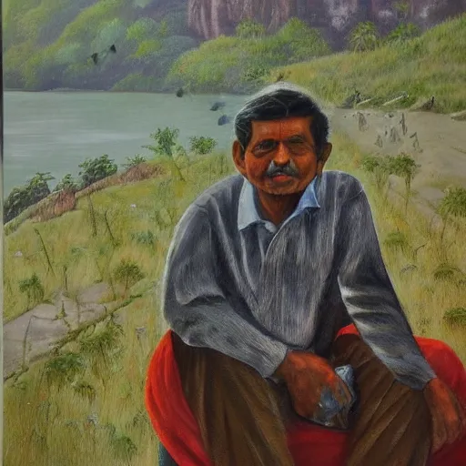 Prompt: a portrait of a character in a scenic environment by Homai Vyarawalla