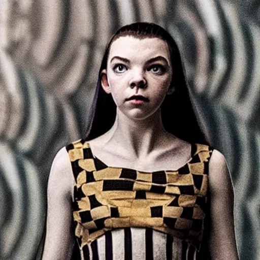 Image similar to anya taylor - joy as a chess piece