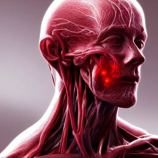 Prompt: human head blood vessels, highly detailed, digital painting, artstation, concept art, movie still, smooth, sharp focus uhd 8 k, cell cover style