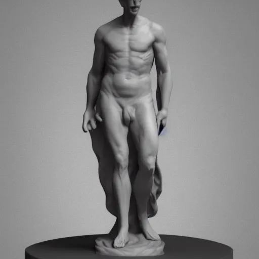 Image similar to marble statue of jeff goldblum, 3 d render, 8 k, octane render, cycles render, unreal engine