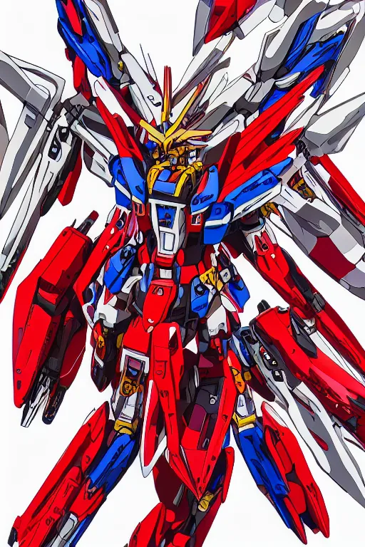Prompt: Red colored Gundam of Nakamura Aya, hyper detailed art, 4k