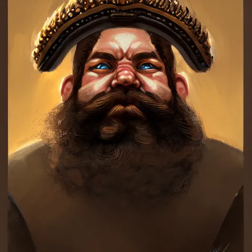 Prompt: portrait painting of a dwarven biker, sharp focus, award - winning, trending on artstation, masterpiece, highly detailed, intricate. art by merwild and ernesto irawan and rachel denton