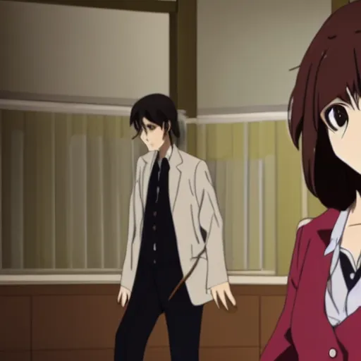 Image similar to still of clara oswald from makoto shinai anime