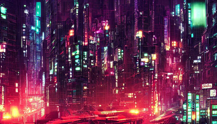 Prompt: Neo Tokyo cyberpunk style cityscape, digital art