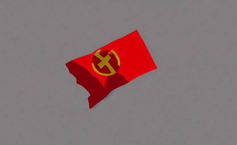 Prompt: communist italy flag, clean, minimalist