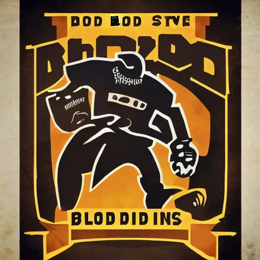 Prompt: stylized poster for blood bowl game, in style of thirties, with slogan play better!