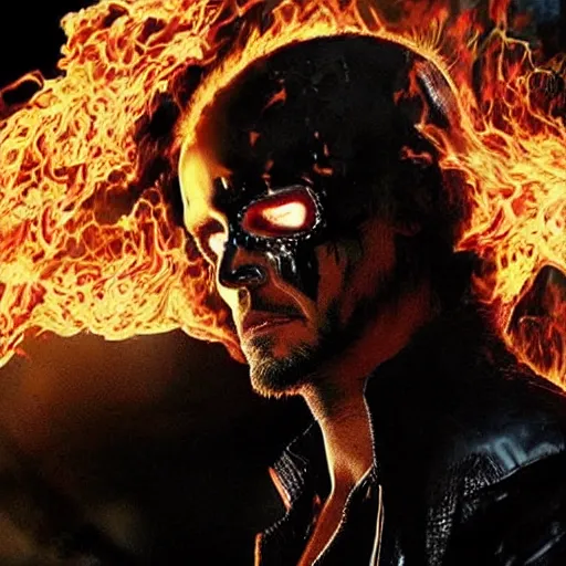Image similar to Keanu reeves as Ghost rider 4K quality super realistic