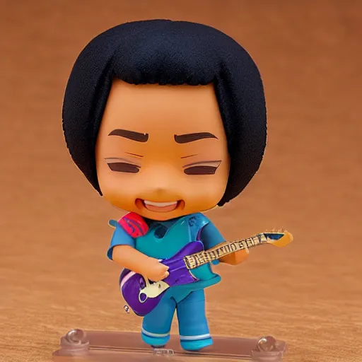 Prompt: jimmy hendrix as nendoroid, kodak film