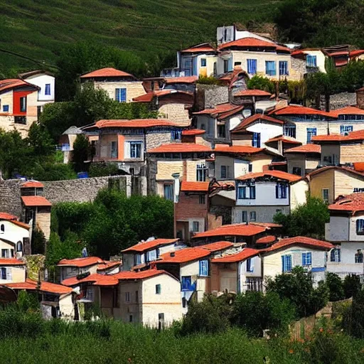 Image similar to a turkish small village