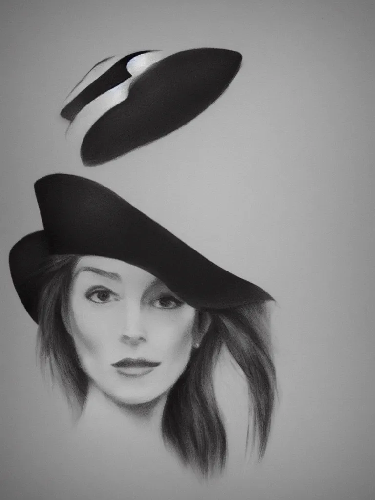 Image similar to elegant long hair lady wearing gentleman suit and tophat portrait photorealism noir