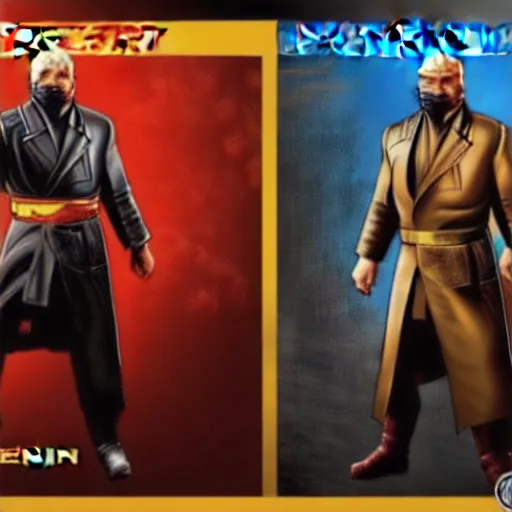 Image similar to lenin in mortal kombat mk 1 1 video game splash screen concept art very very detailed