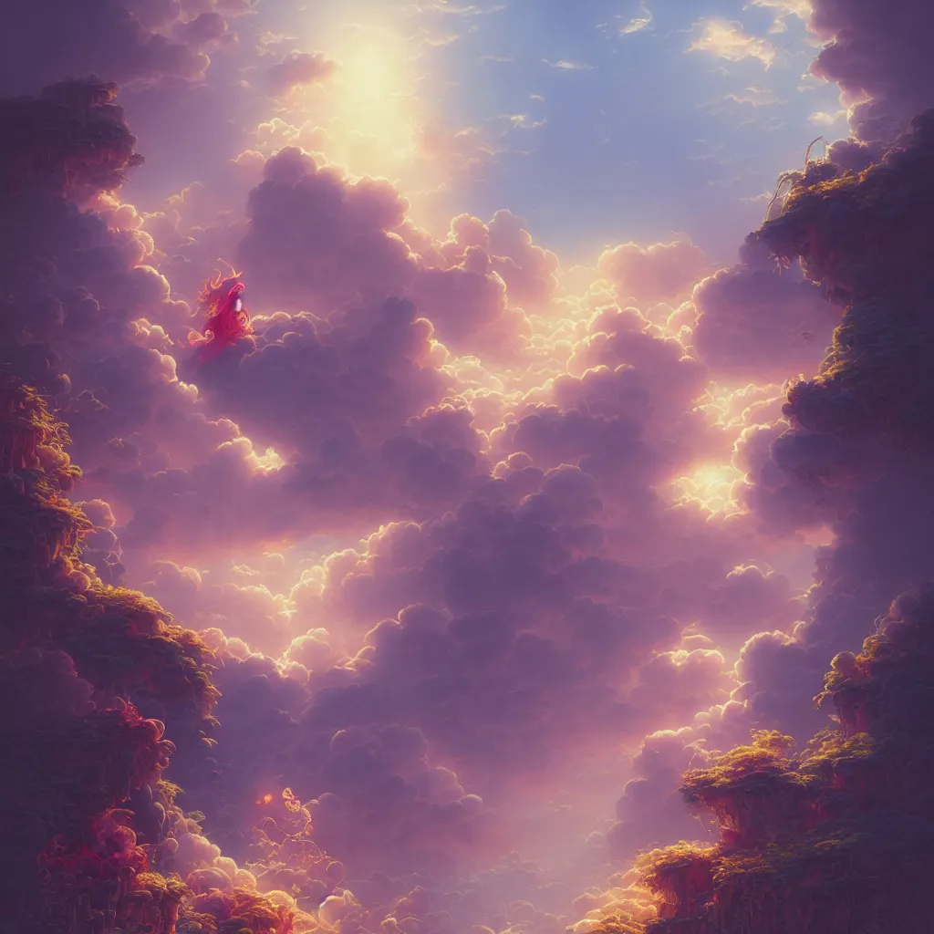 Image similar to a simple micro-service deployed to a datacenter, cloud, security, attack vector, trending on Artstation, painting by Jules Julien, Leslie David and Lisa Frank and Peter Mohrbacher by Artgerm by Ferdinand Knab by Alena Aenami by Dave LaChapelle muted colors with minimalism