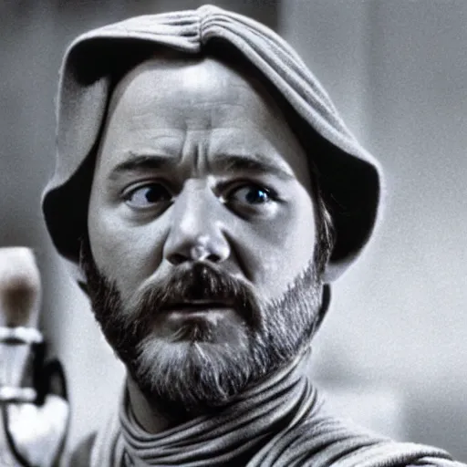 Image similar to bill murray as obi wan kenobi in starwars ( 1 9 7 7 )