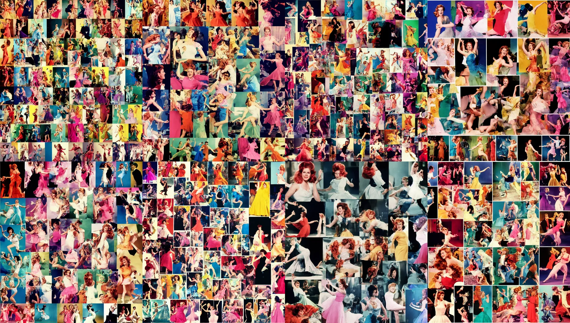 Image similar to collage of dancing amy adams, 1 9 6 0 s technicolor