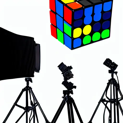 Image similar to rubik's cube advertisement professional studio photography 8 k, highly detailed, studio lighting