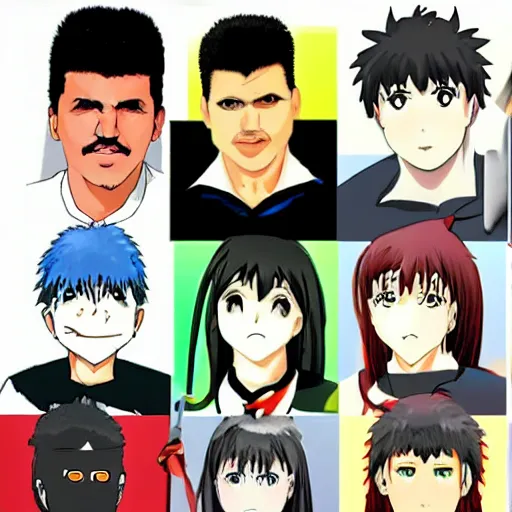 Image similar to ali daei anime