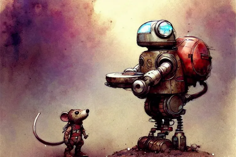 Image similar to adventurer ( ( ( ( ( 1 9 5 0 s retro future robot mouse explorer vehical. muted colors. ) ) ) ) ) by jean baptiste monge!!!!!!!!!!!!!!!!!!!!!!!!! chrome red