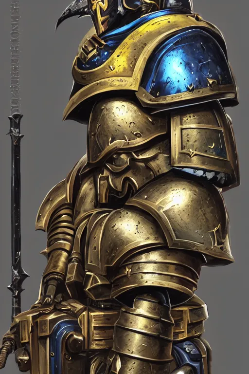 Image similar to armor portrait heros warhammer 4 0 k horus heresy fanart - the primarchs emperor by johannes helgeson animated with vfx concept artist & illustrator global illumination ray tracing hdr fanart arstation zbrush central hardmesh 8 k octane renderer comics stylized