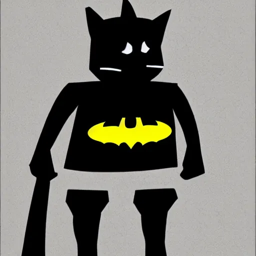 Prompt: Batman but he is a cat wearing a kilt