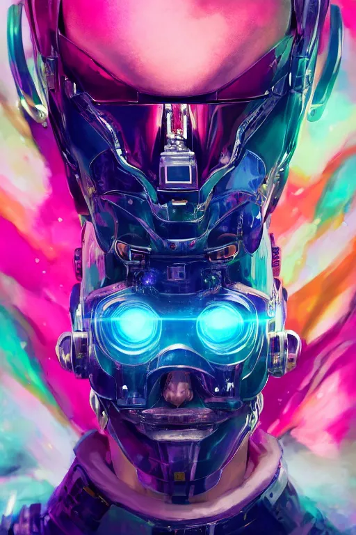 Prompt: a fancy portrait of a beautiful cyborg floating in space with a colourful colour scheme by dustin nguyen, sung choi, mitchell mohrhauser, maciej kuciara, johnson ting, maxim verehin, peter konig, bloodborne, 8 k photorealistic, cinematic lighting, hd, high details, dramatic, dark atmosphere, trending on artstation