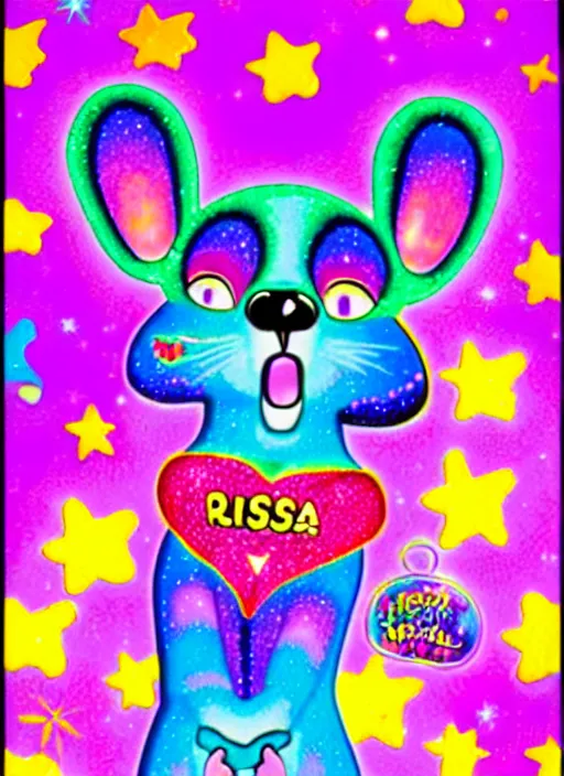 Image similar to a cursed lisa frank illustration