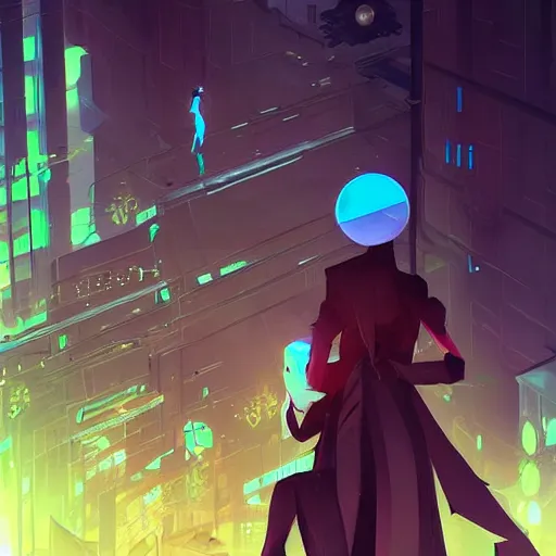 Image similar to stylish colors. Sci-fi cityscape in style of cytus and deemo, mysterious vibes, set in half-life 2, beautiful with eerie vibes, very inspirational, very stylish, surrealistic, perfect digital art, mystical journey in strange world, bastion game