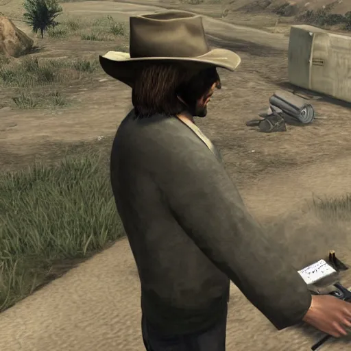 Image similar to john marston smoking!!!!!! weed in san andreas