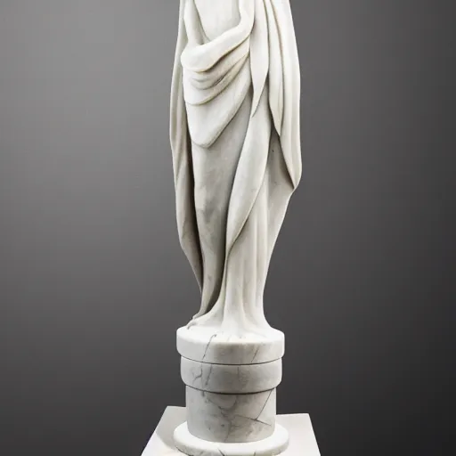 Image similar to a photo of a linden blossom marble statue, studio lighting