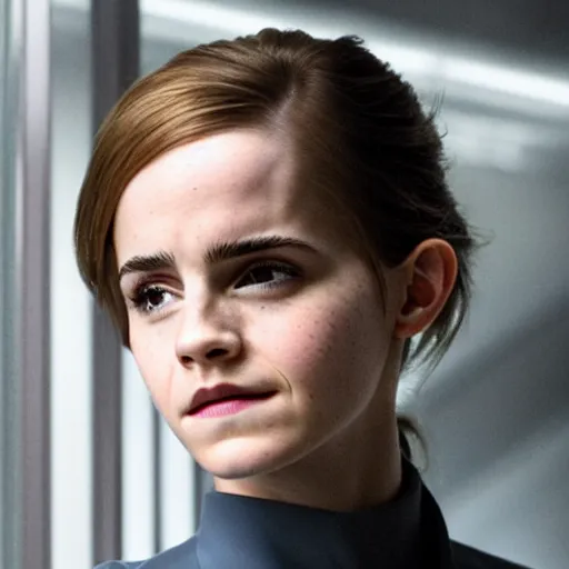 Prompt: A still of Emma Watson in Interstellar movie