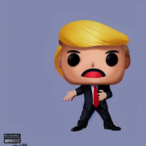 Prompt: donald trump as a funko pop, digital art, concept art, gemmy woud binnendijk, nixeu, artgerm