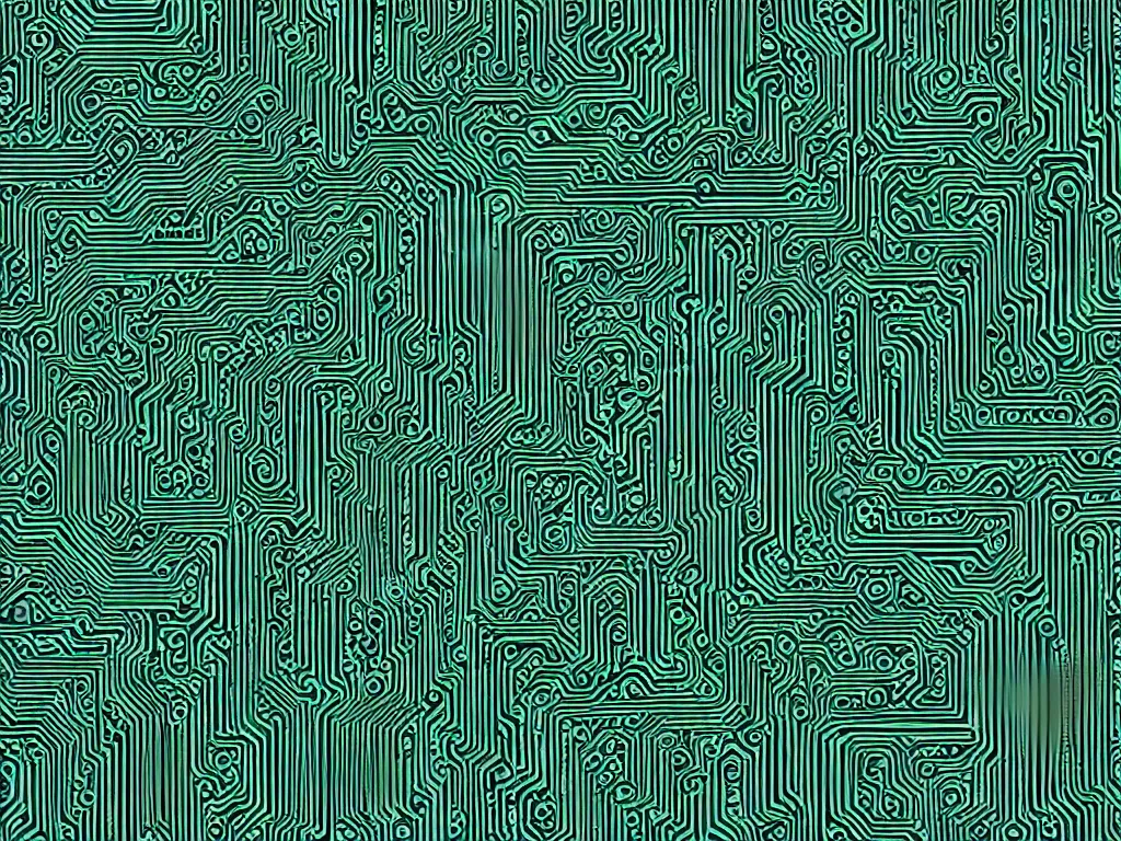 Image similar to cellular automata circuit board pattern, detailed, realistic