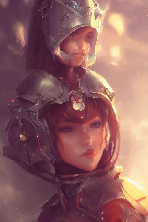 Prompt: fantsy background, armor girl, beautiful eyes, beautiful face, high detail, concept art, digital art, art of wlop, trending on artstation, trending on deviantart, 4 k,