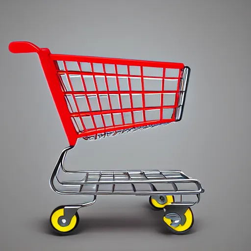 Prompt: smart shopping cart vivid revolutionary