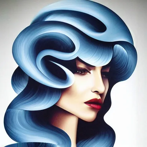 Prompt: beautiful matte airbrush glossy metal wavy shape, dull and cold colors, inspired by 8 0's airbrush illustrations, art by pater sato