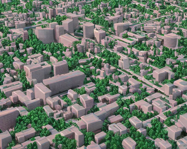 Image similar to turkey! - hungary! khaganate in 2 0 3 3 year, with futuristic! buildings, the buildings are light - grey!, with pink! trees around buildings, with green! trees around buildings, highly detailed digital art