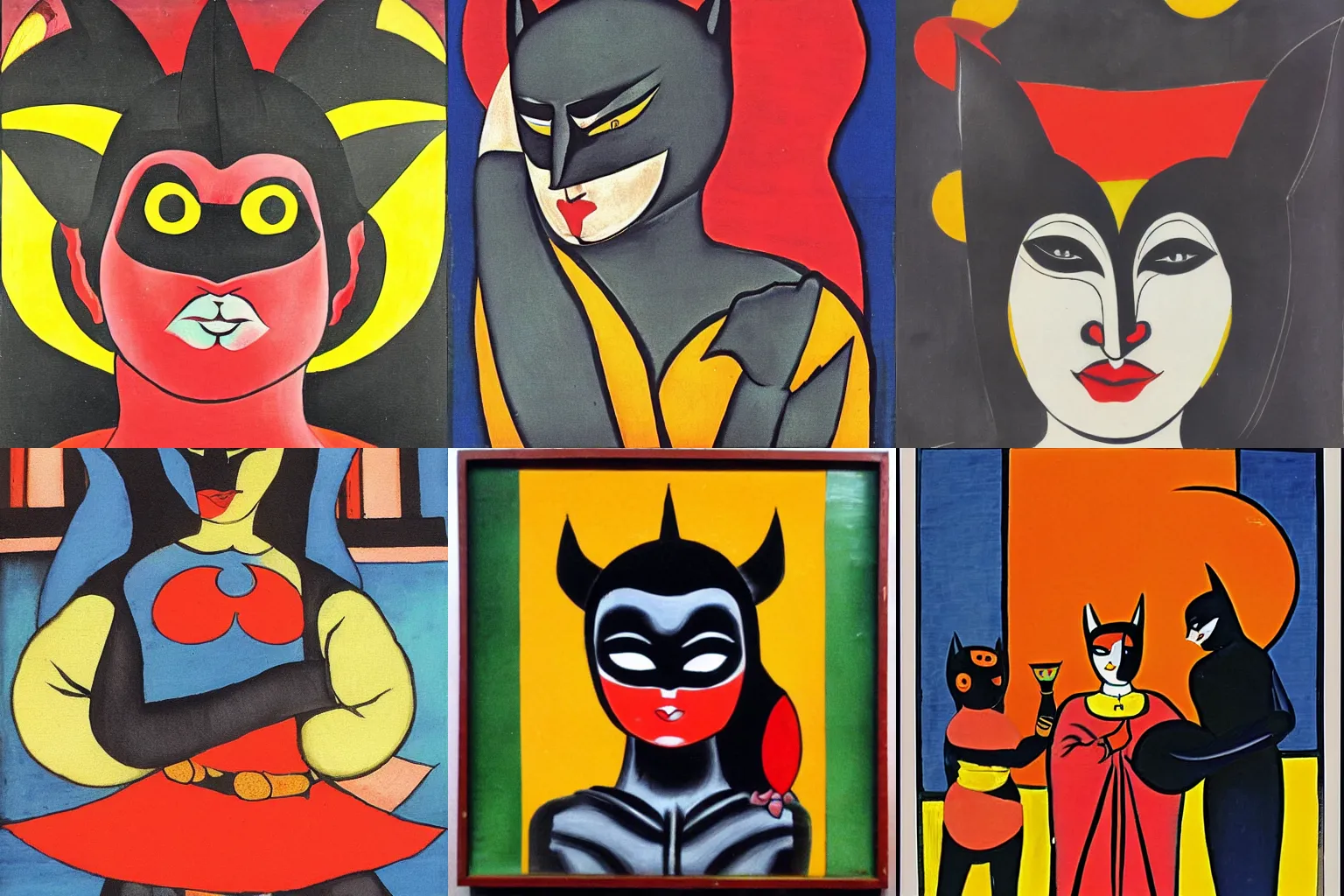 Prompt: batman kalighat painting