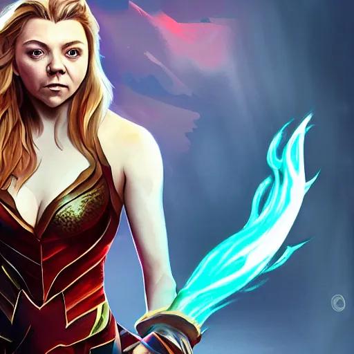 Prompt: Natalie Dormer as a League of Legends champion. Digital Art