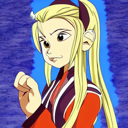 Image similar to lucy heartfilia in avatar the last airbender. digital art highly detailed trending on art startion