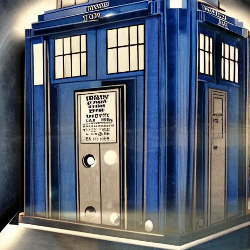 Prompt: Tardis console room, Art Deco style, masterpiece, highly detailed, ultrarealistic, 8k matte painting, hauntingly beautiful