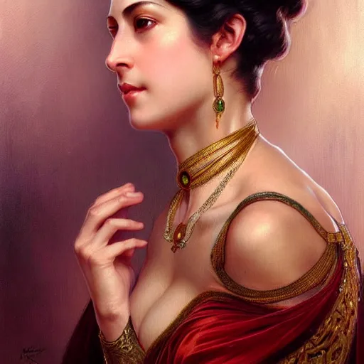 Image similar to beautiful portrait of mata hari, natural beauty expressive pose, fantasy, intricate, elegant, highly detailed, digital painting, artstation, concept art, smooth, sharp focus, illustration, art by artgerm and greg rutkowski and alphonse mucha