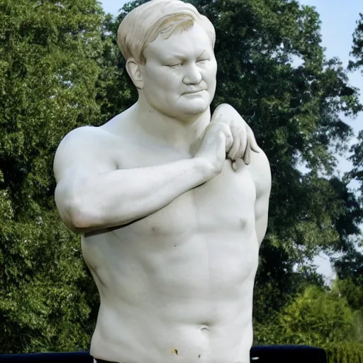 Image similar to andy richter, by auguste rodin, marble