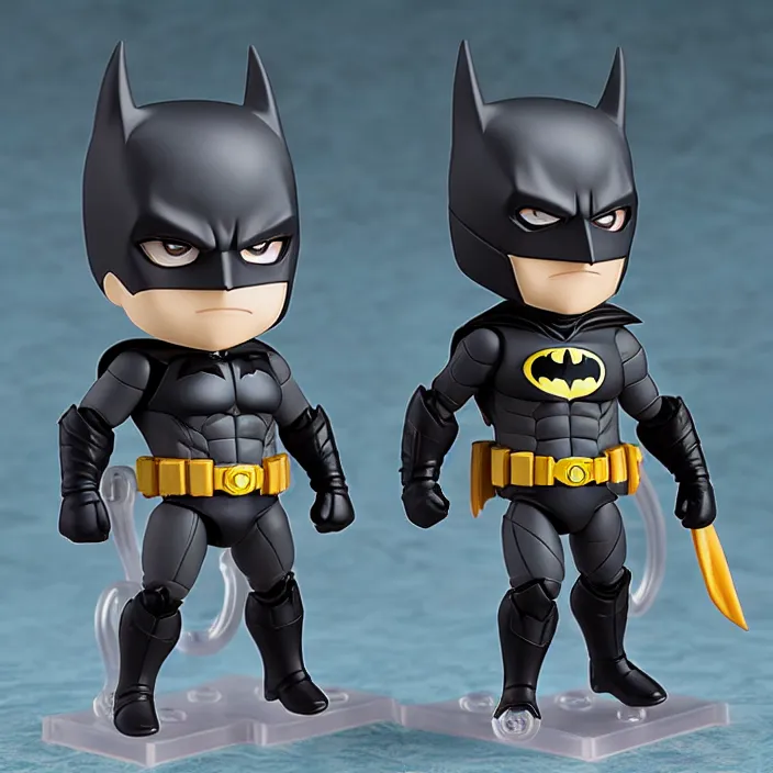 Prompt: Batman, An anime Nendoroid of Batman, figurine, detailed product photo