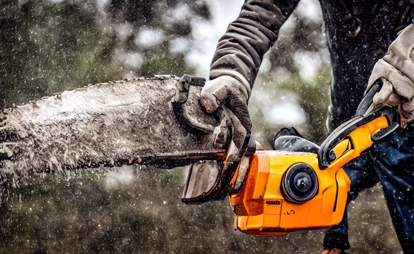 Prompt: walrus holding a chainsaw, extremely detailed, high quality, 8 k, nature photography,
