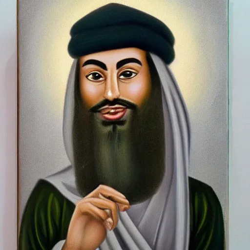 Prompt: a detailed, hyper realistic painting of the prophet muhammad.