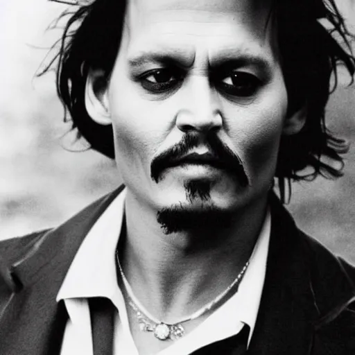 Prompt: johnny depp 1 8 0 0's photograph