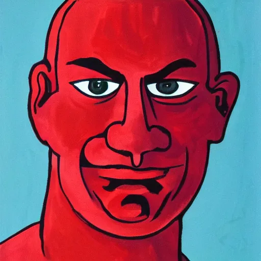 Image similar to very red man