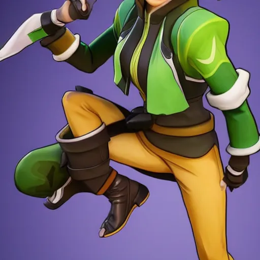 Image similar to toph beifong in fortnite, character render, full body shot, highly detailed, in game render