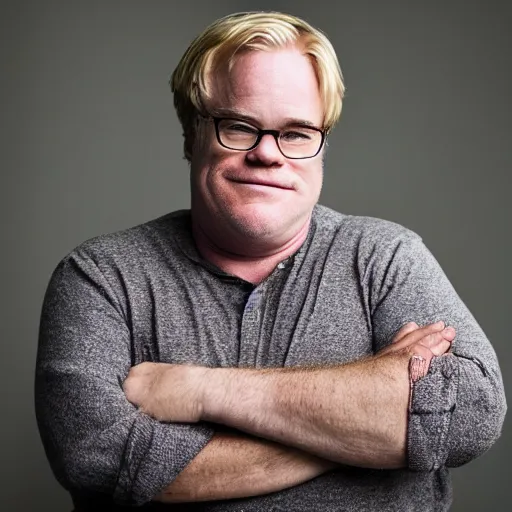 Image similar to dslr photo portrait still of 5 4 year old age 5 4 phillip seymour hoffman at age 5 4!!!, 8 5 mm f 1. 8