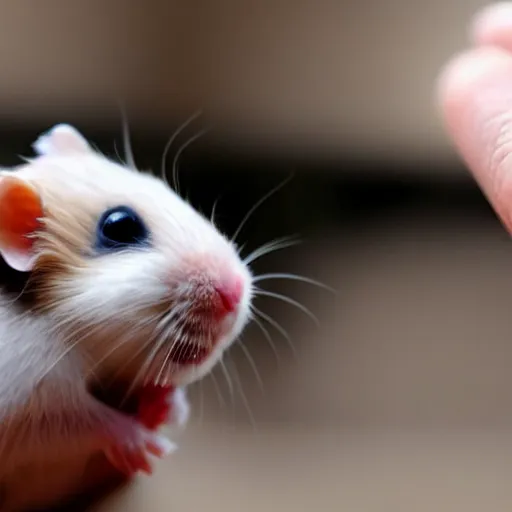 Image similar to hamster smoking a cigarette that’s twice it’s size